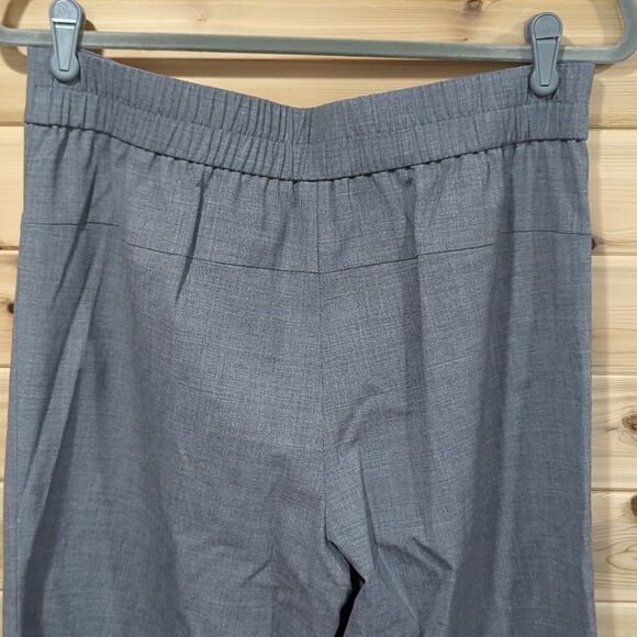 Halston Heritage Dress Pants Womens 8 Gray Wide Leg Split Leg Wool Blend Pants - Picture 5 of 13